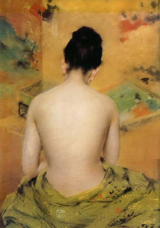 William Merritt Chase Back of body Norge oil painting art